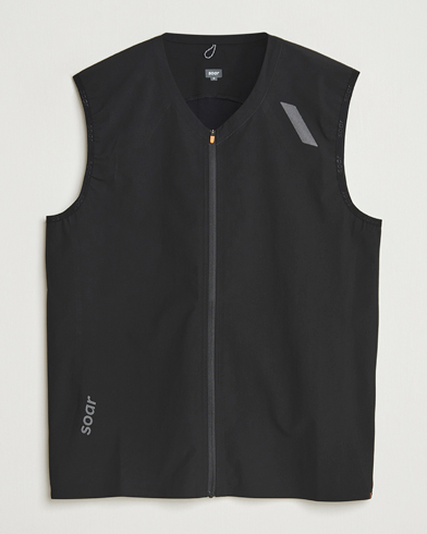 SOAR Running Rainout Gilet Black – Zwart