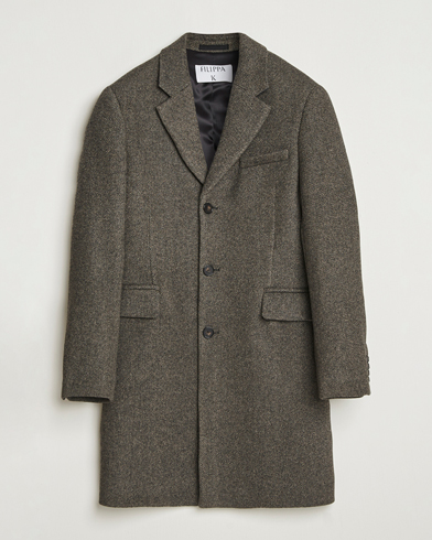 Filippa K William Wool Textured Coat Driftwood – Bruin