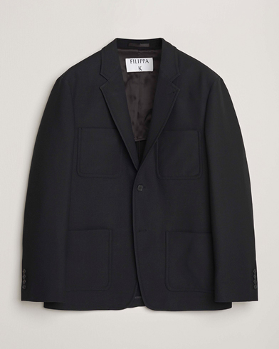 Filippa K Riley Wool Workwear Blazer Black – Zwart