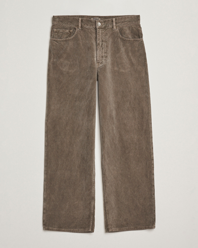 Heren | Auralee | Auralee Dyed Corduroy 5-Pocket Pants Olive