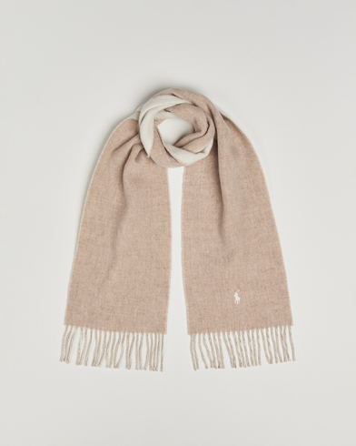 Heren | Polo Ralph Lauren | Polo Ralph Lauren Reversible Wool Scarf Taupe
