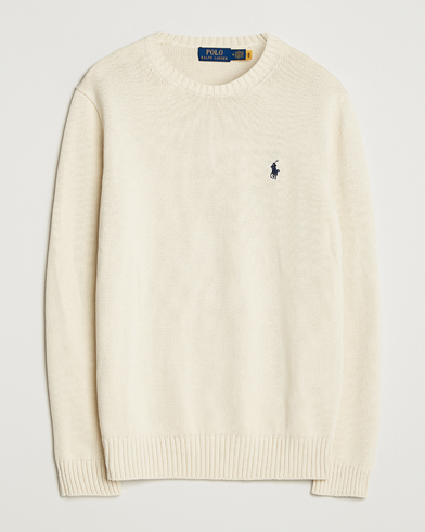 Polo Ralph Lauren Cotton Crew Neck Sweater Andover Cream – Wit