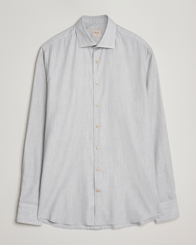 Stenströms Regular Fit Brushed Mini Herringbone Shirt Grey – Grijs