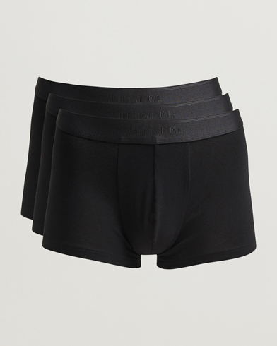 Sunspel 3-Pack Cotton Stretch Trunk Black – Zwart