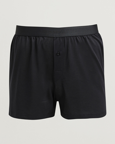 Sunspel Superfine One Button Boxer Black – Zwart