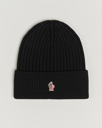 Heren | Moncler Grenoble | Moncler Grenoble Rib Wool Beanie Black