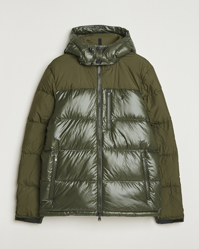 Polo Ralph Lauren Gorham Mixed Glossy Down Jacket Dark Loden – Groen
