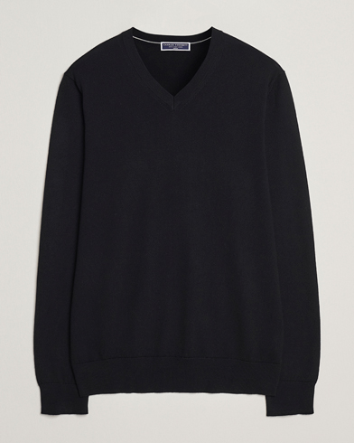 Charles Tyrwhitt Pure Merino V-Neck Jumper Black – Zwart