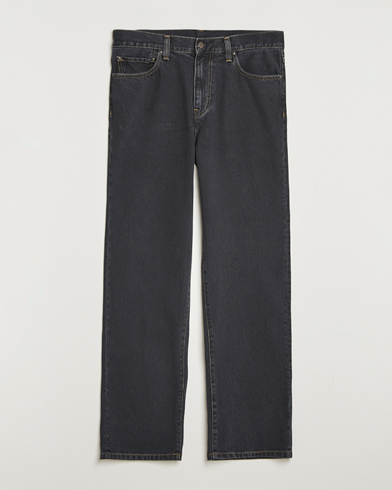 Carhartt WIP Aaron Pant Smith Denim Black Stone Wash – Zwart