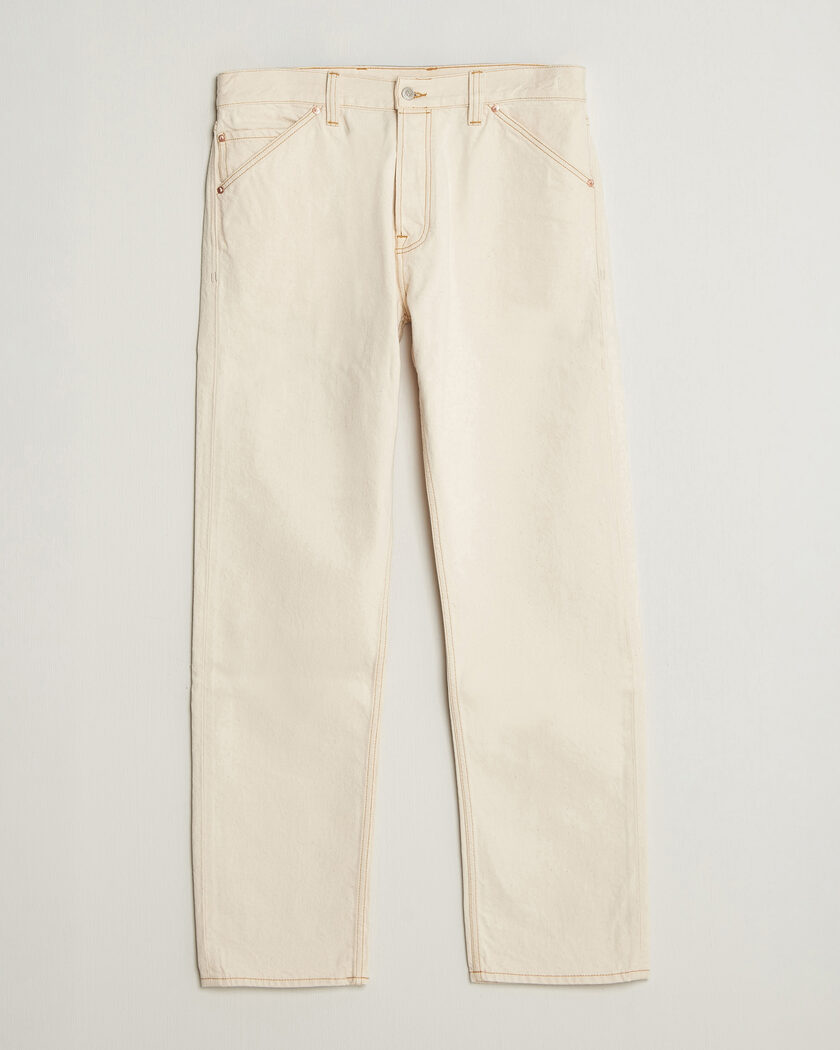 Drake's 5-Pocket Heavy Cotton Jeans Ecru – Wit