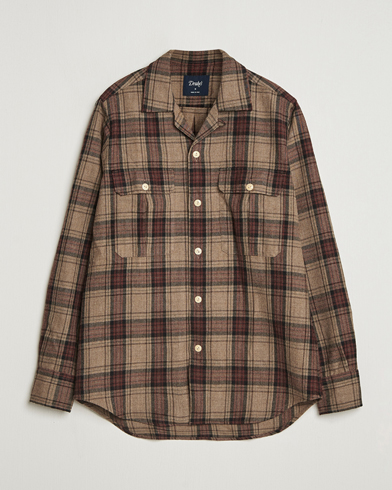 Drake's Wool Camp Collar Work Shirt Brown – Bruin
