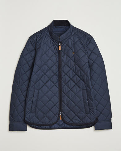 Morris Teddy Quilted Jacket Old Blue – Blauw