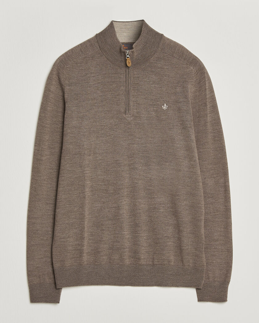 Morris John Merino Half Zip Brown – Bruin
