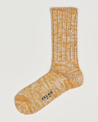Falke Brooklyn Cotton Sock Old Brass – Geel