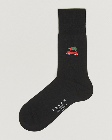 Falke Airport Christmas Car Sock Black – Zwart