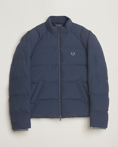 Fred Perry Raglan Padded Down Jacket Dark Airforce – Blauw