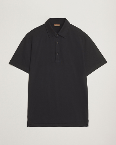 Stenströms Supima Cotton Polo Shirt Black – Zwart