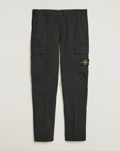 Heren | Stone Island | Stone Island Supima Cotton Stretch Cargo Trousers Black