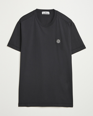 Stone Island Garment Dyed Cotton Jersey T-Shirt Black – Zwart