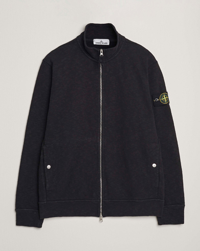 Stone Island Vanisé Brushed Heavy Cotton Full Zip Black – Zwart