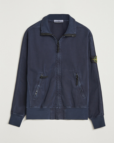 Stone Island Organic Panama Cotton Track Jacket Ink – Blauw