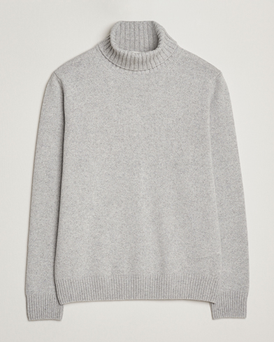 Morgano Wool/Cashmere Heavy Knit Rollneck Light Grey – Grijs