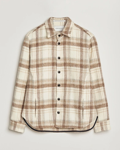 Peregrine Moon Wool Check Overshirt Beige – Beige
