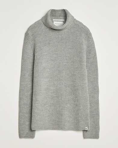Peregrine Wilkinson Knitted Merino Rollneck Light Grey – Grijs