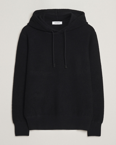 Gran Sasso Boiled Wool Hoodie Black – Zwart