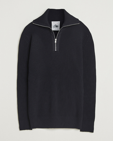 Stone Island Ghost Piece Wool Fleece Half Zip Navy Blue | Man
