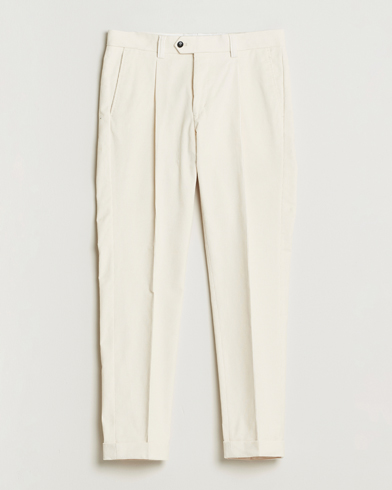 Tiger of Sweden Tenuta Pleated Corduroy Trousers Light Ivory – Wit