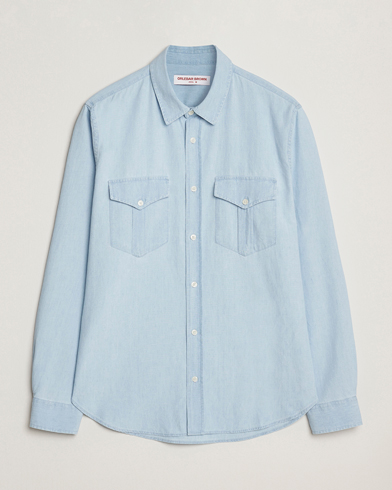 Orlebar Brown Colburn Chambray Pocket Shirt Wave Blue – Blauw