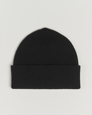 Robert Mackie Clyde Lambswool Beanie Black – Zwart