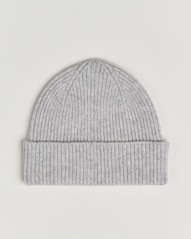 Robert Mackie Clyde Lambswool Beanie Pearl Grey – Grijs