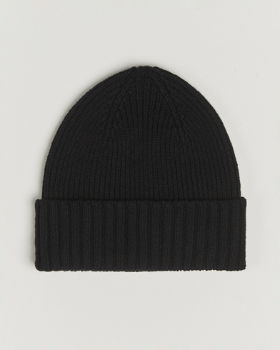 Robert Mackie Kingswell Ribbed Wool/Cashmere Beanie Black – Zwart