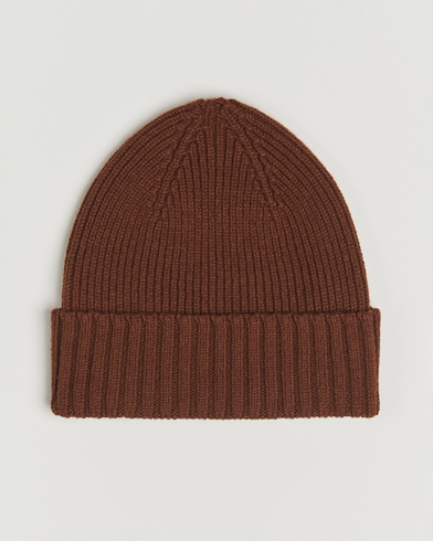 Robert Mackie Kingswell Ribbed Wool/Cashmere Beanie Brown – Bruin
