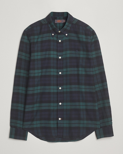 Morris Soft Twill Tartan Shirt Navy – Blauw