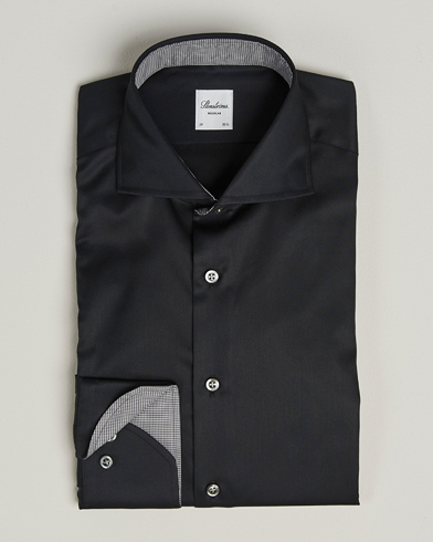 Stenströms Regular Fit Contrast Shirt Black – Zwart
