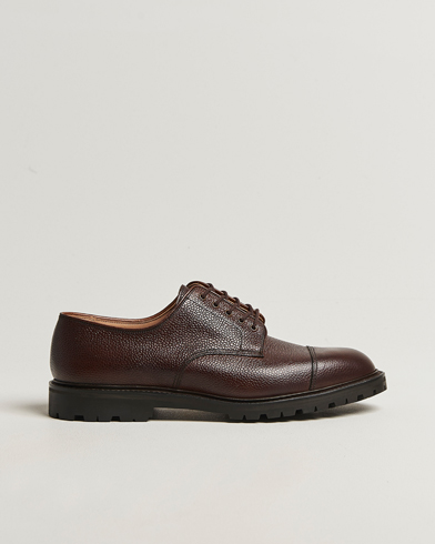 Crockett & Jones Sandhurst Derby Vibram Brown Scotch Grain – Bruin