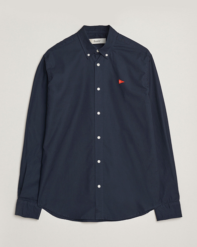 Forét Flag Regular Fit Oxford Shirt Navy – Blauw