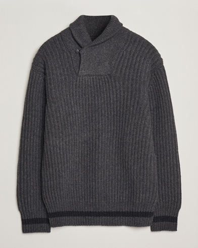 Heren | Filson | Filson Bristol Shawl Neck Sweater Grey