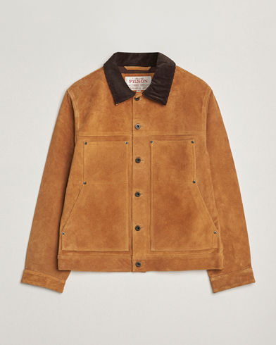 Heren | Filson | Filson Short Lined Suede Cruiser Saddle Brown