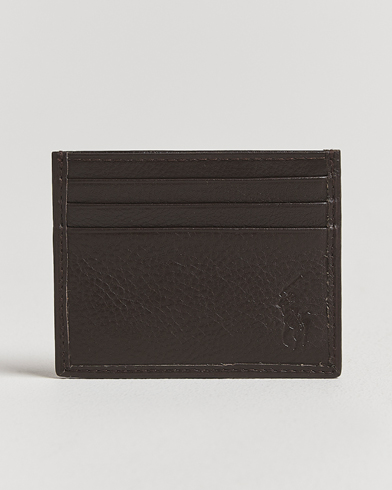 Polo Ralph Lauren Pebbled Leather Credit Card Holder Brown – Bruin