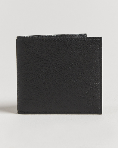 Polo Ralph Lauren Pebbled Leather Billfold Wallet Black – Zwart