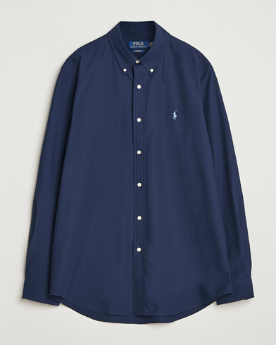 Polo Ralph Lauren Custom Fit Stretch Poplin Shirt Newport Navy – Blauw