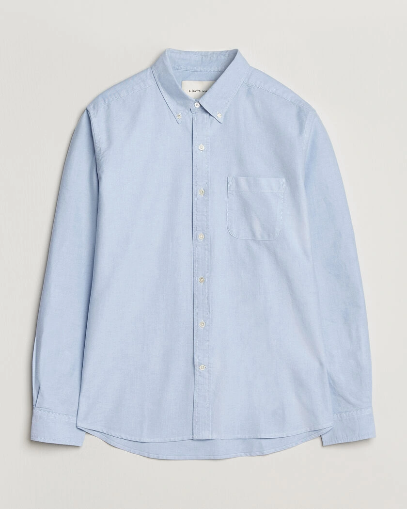 A Day's March Classic Oxford Shirt Light Blue – Blauw