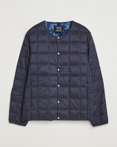 Heren | TAION | TAION Crew Neck Button Down Jacket Navy