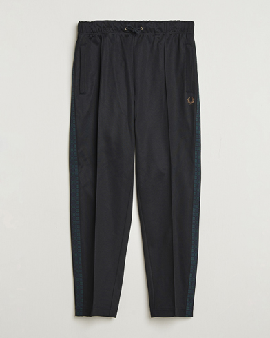 Fred Perry Blackwatch Tartan Taped Track Pants Black – Zwart