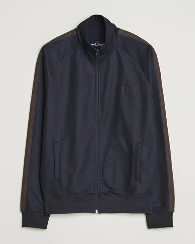 Fred Perry Taped Track Jacket Navy – Blauw