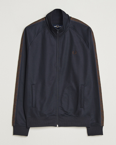 Fred Perry Taped Track Jacket Navy – Blauw